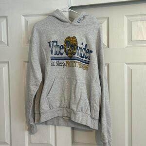 Lonely Ghost gray, blue and yellow Vibe Provider hoodie